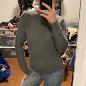 Jcrew XXS basic gray cotton sweater